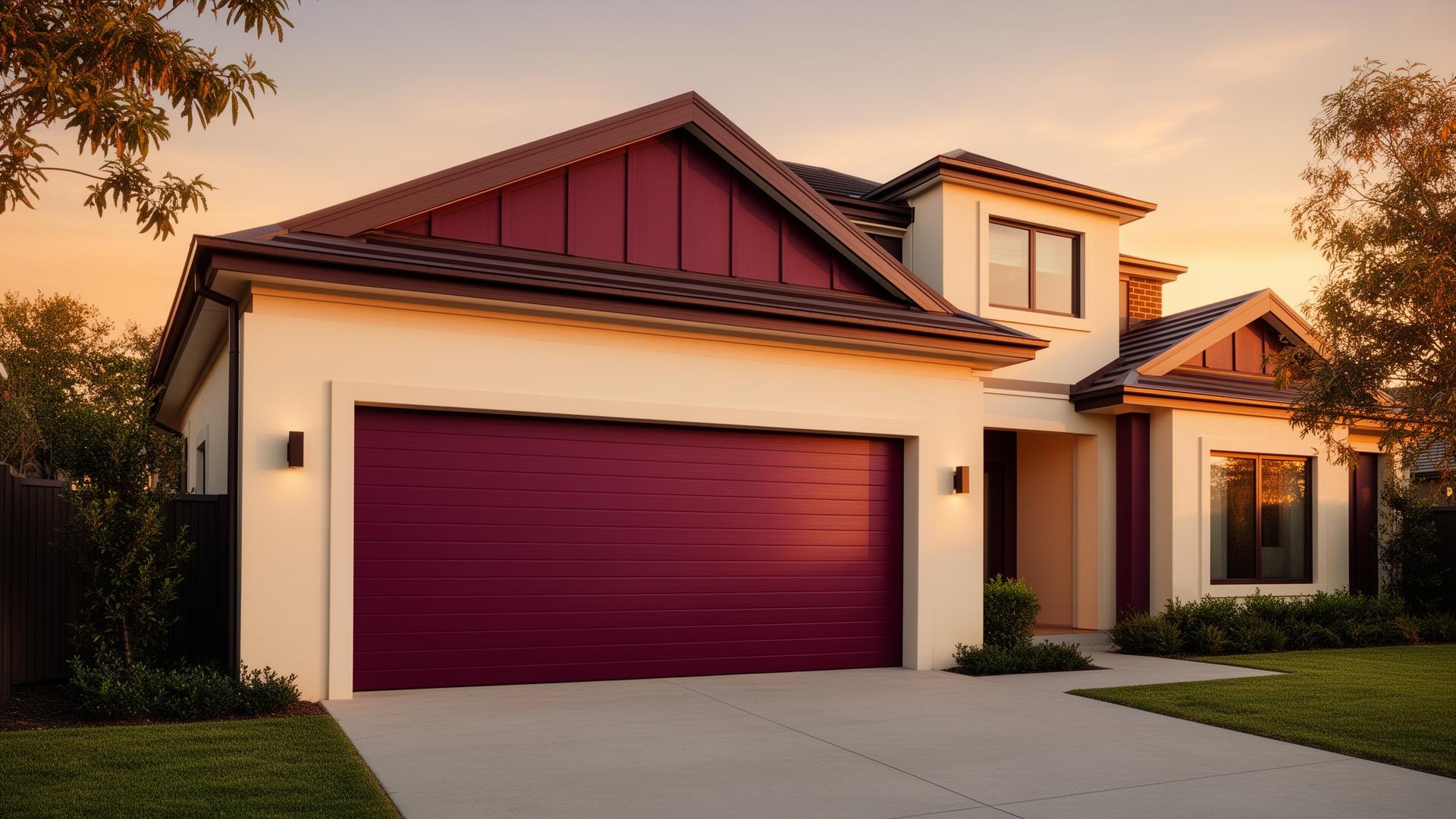 Modern aluminum garage door
